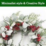 19'' Christmas Wreath with Red Berries & Pinecones