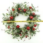 Festive Artificial Christmas Wreath with Holly & Bell