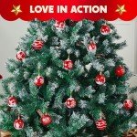 24 Red & White Shatterproof Christmas Ball Ornaments