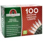 Clear Christmas Lights on Green Wire - 100 Mini