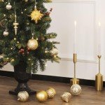 80pcs Elegant Gold Christmas Ornament Ball Set