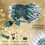 Clear Christmas Lights on Green Wire - 100 Mini