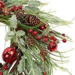 20” Holiday Wreath with Jingle Bells and Berries