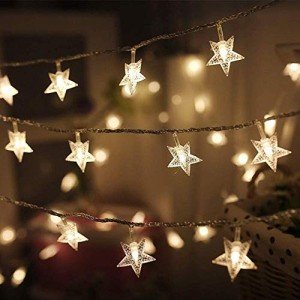 Warm White 100 LED Star String Lights 33FT