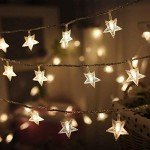 Warm White 100 LED Star String Lights 33FT