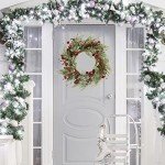 20” Holiday Wreath with Jingle Bells and Berries