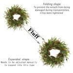 22-Inch Artificial Christmas Wreath with Pinecones