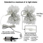 Warm White 100 LED Star String Lights 33FT