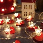 Warm White 100 LED Star String Lights 33FT