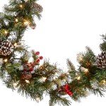 Pre-Lit Frosted Berry Christmas Garland, 9 Feet