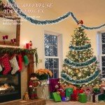 40Ft Green Christmas Tinsel Garland for Holiday Decor