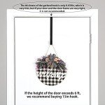 Decorative Metal Door Wreath Hanger - 12” Black