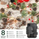 2 Pack Pre-Lit Christmas Garland with Lights