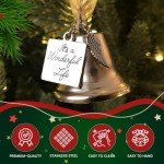 Wonderful Life Angel Bell Ornament with Ribbons