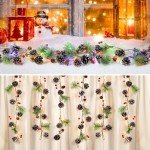 2 Pack Pre-Lit Christmas Garland with Lights