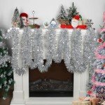 33 Feet Silver Tinsel Garland for Holiday Decor
