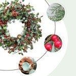 Eucalyptus & Red Berries Holiday Wreath, 20