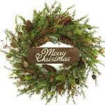 22" Pine Cone Christmas Wreath for Holiday Decor
