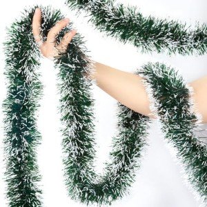 50Ft Green Metallic Christmas Tinsel Garland