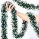 50Ft Green Metallic Christmas Tinsel Garland