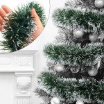 50Ft Green Metallic Christmas Tinsel Garland