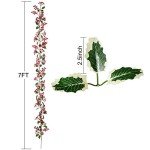 7FT Red Berry Christmas Garland with Pine Cones