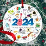 2024 Year in Review Funny Christmas Ornament