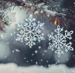 36 Iridescent Snowflake Ornaments for Holiday Decor