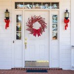 Red Berry Christmas Wreath with Bow – 18 Inch
