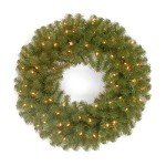 24" North Valley Spruce Pre-Lit Christmas Wreath