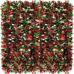 Metallic Red and Green Tinsel Garland (26.2 ft)