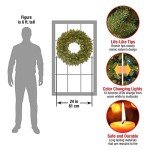 24" North Valley Spruce Pre-Lit Christmas Wreath