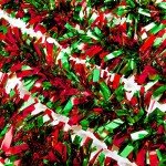 Metallic Red and Green Tinsel Garland (26.2 ft)