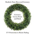19.5-Inch UV Resistant Boxwood Wreath for All Seasons