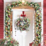 Pre-Lit 24-Inch Christmas Wreath with Ornaments