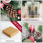Pre-Lit 24-Inch Christmas Wreath with Ornaments