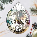 Dragon Stained Glass Christmas Tree Ornament