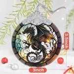 Dragon Stained Glass Christmas Tree Ornament