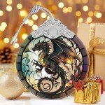 Dragon Stained Glass Christmas Tree Ornament