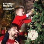 Set of 36 Unbreakable Black Christmas Tree Ornaments