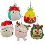 Squishmallows Christmas Ornament 5-Pack for Kids