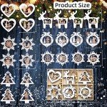 24 Wooden Winter Wonderland Christmas Tree Ornaments