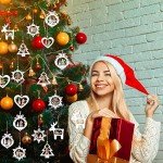 24 Wooden Winter Wonderland Christmas Tree Ornaments