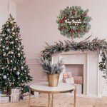 18 Inch Red Berry Eucalyptus Christmas Wreath