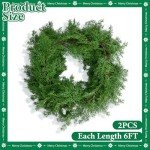 Christmas Norfolk Pine Garland - Set of 2