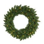 24in Green Pine Christmas Wreath with LED Lights