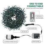 MZD8391 Color Changing Christmas String Lights Outdoor Indoor, 108FT 300 LED Warm White Multicolor Fairy Lights, END to END Connect, Waterproof Christmas Tree Lights Timer Remote