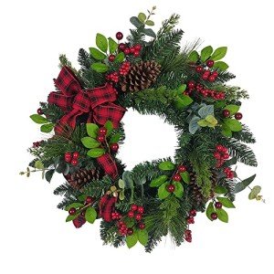 Colorful Pinecone and Berries Wreath - 24 Inch