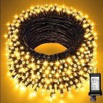 JMEXSUSS 66ft 200 LED Christmas Lights Outdoor, Warm White Christmas Tree Lights Indoor Plug in, 8 Modes Twinkle Christmas String Lights for Tree Outside Bedroom Wedding Party Ceiling Home Decorations