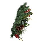 Colorful Pinecone and Berries Wreath - 24 Inch